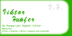 viktor hupfer business card